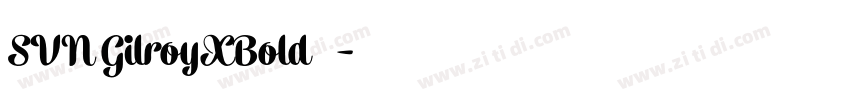 SVN GilroyXBold 粗体字体转换